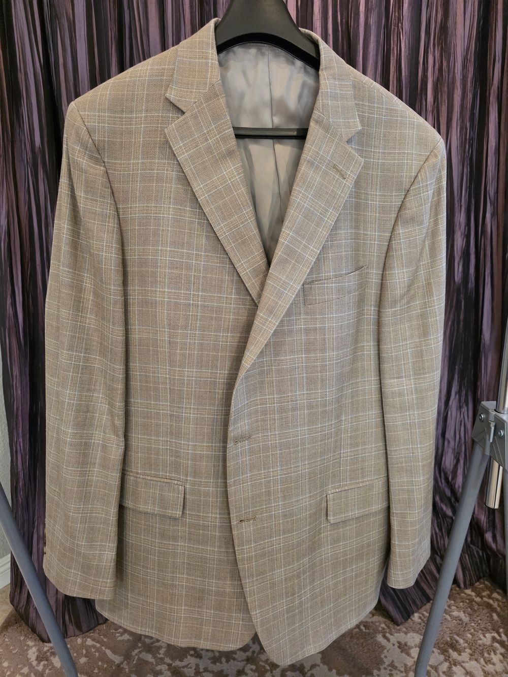 Hart Schaffner Marx Tan Plaid Sport Coat